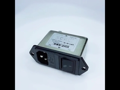 60~90dB IEC EMI Filter AC 250V 10A Low Pass Metal 150K-30MHZ