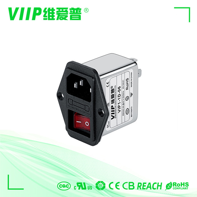 Buy VIIP 250V IEC Noise Filter EMI Filter 6A Low Pass Surface Mount online manufacture
