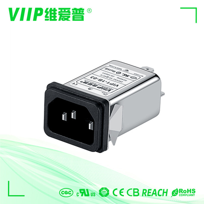 94v-0 Single Fuse IEC EMI Filter 60-90dB For Test Equipment