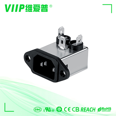 10A Rated Current Medical Equipment EMI Filter Power Entry Modules With Double Fuse Holder And  Switch