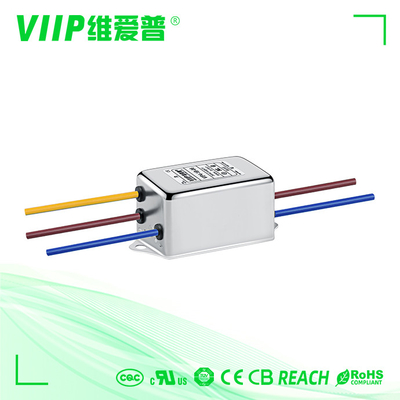Medical Equipment EMI Power Line Filter 120V 250V Wire Lead