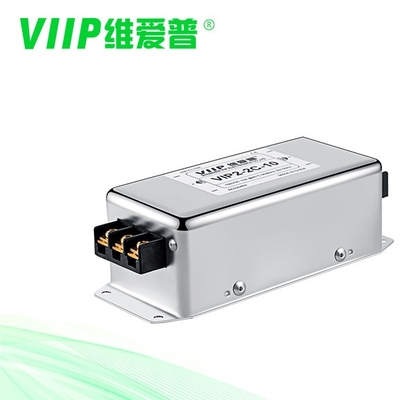Metal 3 Phase EMI Filter Insertion Loss 60~90dB Line to Ground 2250VDC or 2000VAC