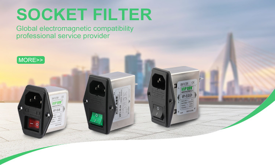 Insulation Resistance ≥100MΩ EMC EMI Filter Inlet Socket Filter for Rated Voltage 250VAC -40C- 85C