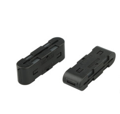 EMI/RFI Suppression Made Simple Cable Ferrite Ring With Snap-On Mounting Type  In Bulk Packaging