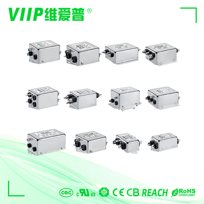 Rohs Compliant Single Phase EMI Filter Impedance ≤1.5Ω Attenuation ≥20dB and Effective EMI Suppression